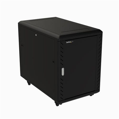 StarTech.com 15U Enterprise-Grade Flat Pack Server Rack Cabinet, 19in Enclosed 4-Post Rack with 29in (75cm) Mounting Depth and 1764lb (800kg) Weight Capacity