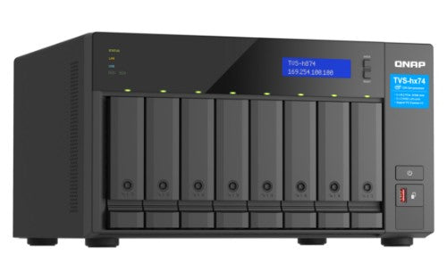 QNAP TVS-h874 NAS Tower Intel® Core™ i7 32 GB DDR4 0 TB QuTS hero Black