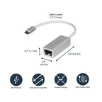 StarTech.com USB-C to Gigabit Ethernet Adapter, Aluminum, Thunderbolt 3 / 4 Compatible, USB Type C Network Adapter