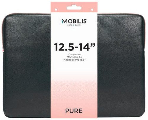 Mobilis Pure notebook case 35.6 cm (14") Sleeve case Black, Rose gold