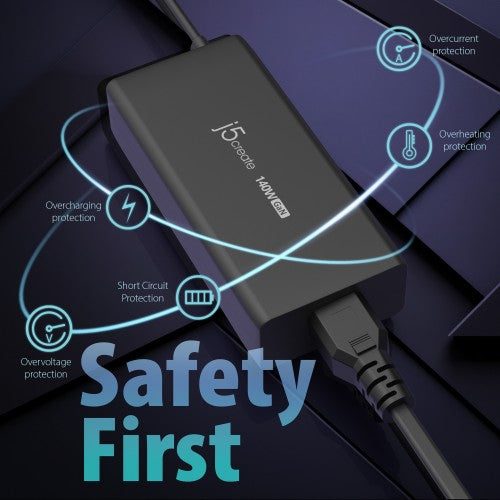 j5create JUP17140 140W GaN PD3.1 USB-C® - EU