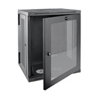 Tripp Lite SRW15USG SmartRack 15U Low-Profile Switch-Depth Wall-Mount Half-Height Rack Enclosure, Clear Acrylic Window, Hinged Back