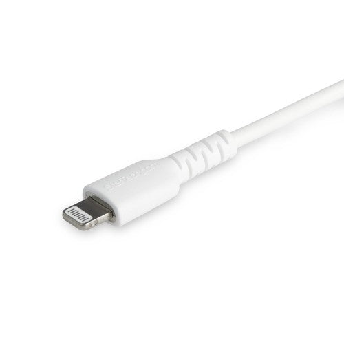 StarTech.com 3 foot (1m) Durable White USB-C to Lightning Cable - Heavy Duty Rugged Aramid Fiber USB Type C to Lightning Charger/Sync Power Cord - Apple MFi Certified iPad/iPhone 12