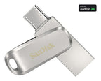 SanDisk Ultra Dual Drive Luxe USB flash drive 2 TB USB Type-A / USB Type-C 3.2 Gen 1 (3.1 Gen 1) Silver