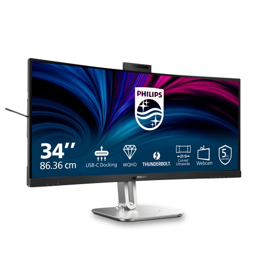 Philips 6000 series 34B2U6603CH/00 computer monitor 86.4 cm (34") 3440 x 1440 pixels Wide Quad HD LCD Grey