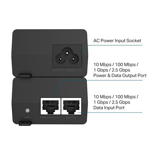 TP-Link Omada 2.5G PoE+ Injector Adapter