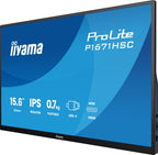 iiyama ProLite 15.6″ portable Full HD IPS monitor with USB‑C, built‑in speakers & leather cover