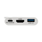 Tripp Lite U444-06N-HU-C USB-C to HDMI Adapter with USB 3.x (5Gbps) Hub Port and PD Charging, HDCP, White