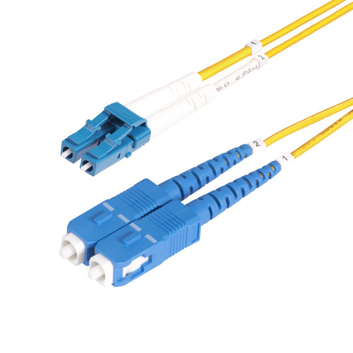 StarTech.com 30m (98.4ft) LC to SC (UPC) OS2 Single Mode Duplex Fiber Optic Cable, 9/125µm, 100G, Bend Insensitive, Low Insertion Loss - LSZH Fiber Jumper Cord