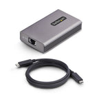 StarTech.com USB4 to Ethernet Adapter, 10GbE, Multi-Gigabit, Thunderbolt Compatible, 10GBASE-T/5G/2.5G NIC, 10G Ethernet Adapter, 0.5m USB4 Cable, Win/Mac, TAA