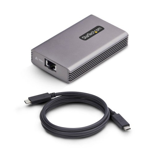 StarTech.com USB4 to Ethernet Adapter, 10GbE, Multi-Gigabit, Thunderbolt Compatible, 10GBASE-T/5G/2.5G NIC, 10G Ethernet Adapter, 0.5m USB4 Cable, Win/Mac, TAA