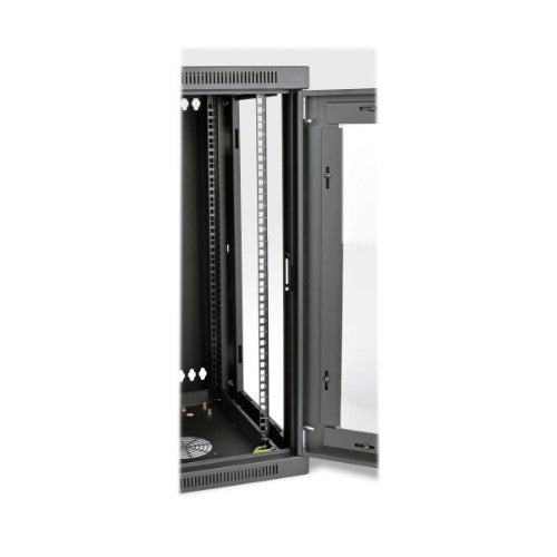 Tripp Lite SRW15USG SmartRack 15U Low-Profile Switch-Depth Wall-Mount Half-Height Rack Enclosure, Clear Acrylic Window, Hinged Back