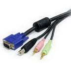 StarTech.com 10 ft 4-in-1 USB VGA KVM Cable with Audio and Microphone