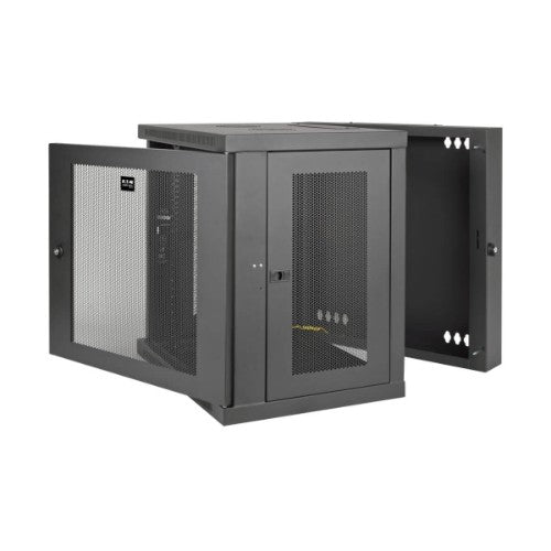 Tripp Lite SRW10US SmartRack 10U Low-Profile Switch-Depth Wall-Mount Small Rack Enclosure, Hinged Back