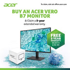 Acer B7 Vero B277G business monitor - 27", Full HD (1920x1080), IPS, 120Hz, 1ms, AdaptiveSync, height adjustable, HDMI, DP, USB-C