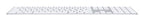 Apple Magic w/ Numeric Keypad keyboard Universal Bluetooth QWERTY Russian Silver, White