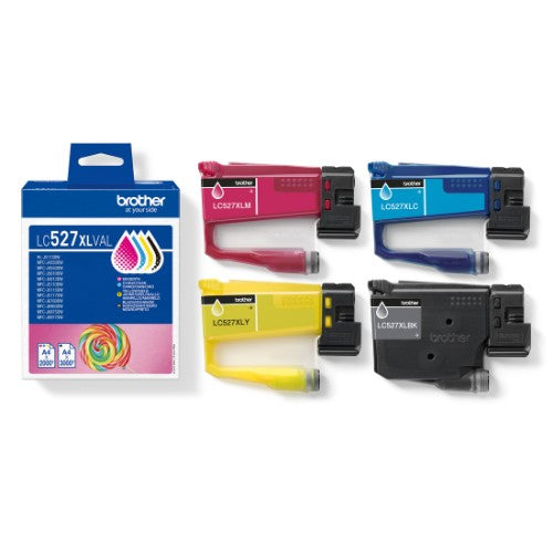 Brother LC-527XLVAL Ink cartridge multi pack Bk,C,M,Y high-capacity 3500pg + 3x2000 pg Pack=4 for Brother MFC-J 4350/6560/6975