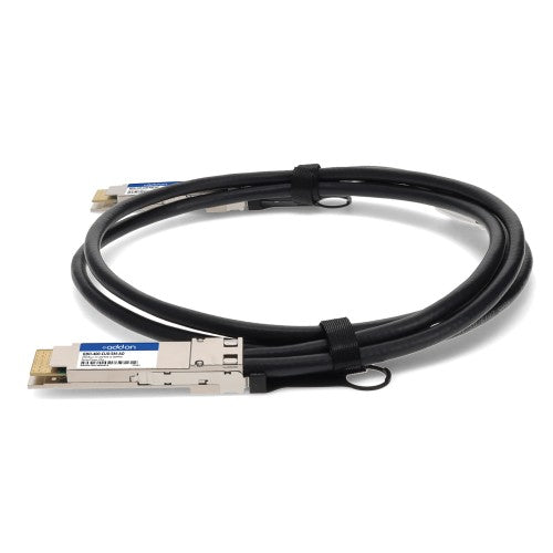 AddOn Networks QDD-400-CU0-5M-AO InfiniBand/fibre optic cable 0.5 m QSFP-DD DAC Black
