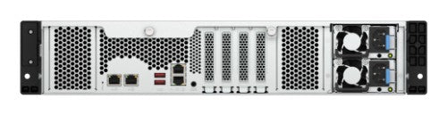 QNAP 2U 12-bay 3.5 SATA HDD NAS AMD Ryzen 7000 series 8C16T (boost up to 5.3 GHz) 32GB DDR5 non-ECC RAM (max. 128GB total) 2x M.2 2280 PCIe Gen5 x2 slots for SSD cache 2x 10GBASE-T + 2x 2.5 GbE RJ45 3 x PCIe Gen 4 expansion slots 2 x 550W redundant power