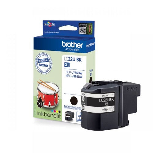 Brother LC-22UBK Ink cartridge black XL, 2.4K pages ISO/IEC 24711 for Brother DCP-J 785