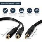 StarTech.com 6in Stereo Splitter Cable - 3.5mm Male to 2x 3.5mm Female