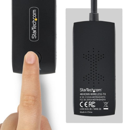 StarTech.com Replacement HDMI Transmitter for 4KHDMI-WIRELESS-65FT, 65ft Range, 4K 60Hz, USB Powered, Plug and Play