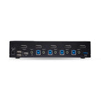StarTech.com 4-Port DisplayPort KVM Switch, 8K 60Hz / 4K 144Hz, Single Display, DP 1.4, 2x USB 3.0 Ports, 4x USB 2.0 HID Ports, Push-Button & Hotkey Switching, TAA Compliant - OS Independent, Metal Housing