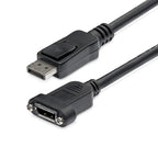 StarTech.com 3ft (91cm) Panel Mount DisplayPort Cable - 4K x 2K - DisplayPort 1.2 Extension Cable Male to Female - DP Video Extender Cord with Panel Mount DP Connector - DP Monitor Cable