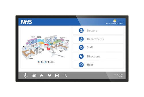 Allsee Technologies WP22B Signage Display Digital signage flat panel 55.9 cm (22") 500 cd/m² Full HD Black Touchscreen