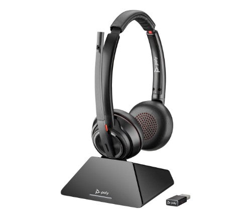 HP Poly Savi 8220 UC Microsoft Teams Certified DECT 1880-1900 MHz USB-A Headset