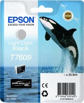 Epson C13T76094010/T7609 Ink cartridge light light black, 1.2K pages 25,9ml for Epson SC-P 600