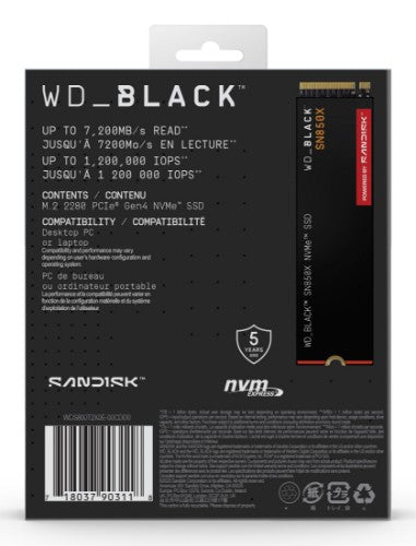 Western Digital Black WD_BLACK™ SN850X NVMe™ SSD POWERED BY SANDISK 8 TB