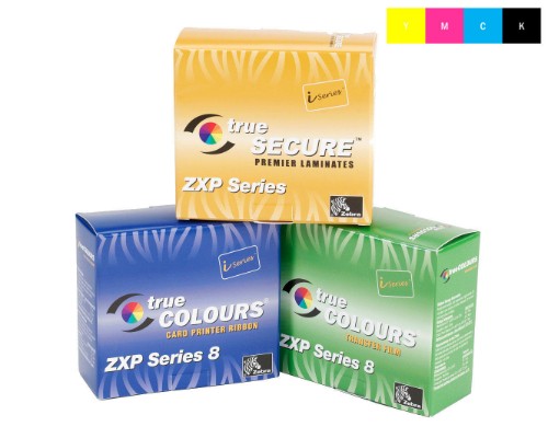 Zebra True Colours i Series YMCK ribbon printer ribbon