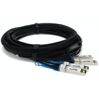 AddOn Networks ADD-QHPASCI-PDAC5M InfiniBand/fibre optic cable 5 m QSFP+ 4x SFP+ Black