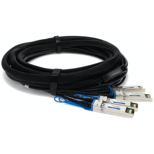 AddOn Networks ADD-QHPASCI-PDAC5M InfiniBand/fibre optic cable 5 m QSFP+ 4x SFP+ Black