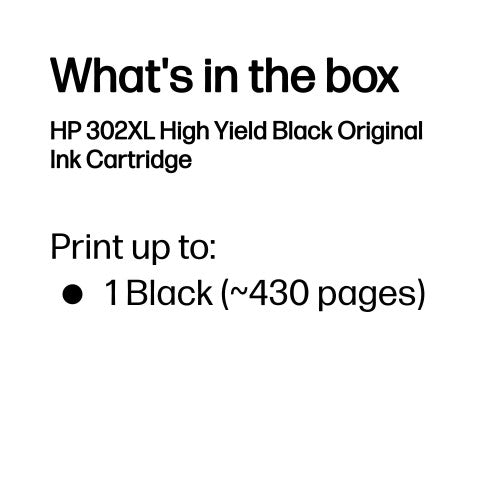 HP F6U68AE/302XL Printhead cartridge black high-capacity, 430 pages ISO/IEC 24711 8.5ml for HP DeskJet 1110/2130/OfficeJet 5200