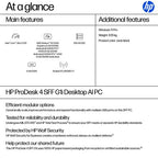 HP ProDesk 4 SFF G1i AI PC Intel Core Ultra 5 235 8 GB DDR5-SDRAM 256 GB SSD Windows 11 Pro Black
