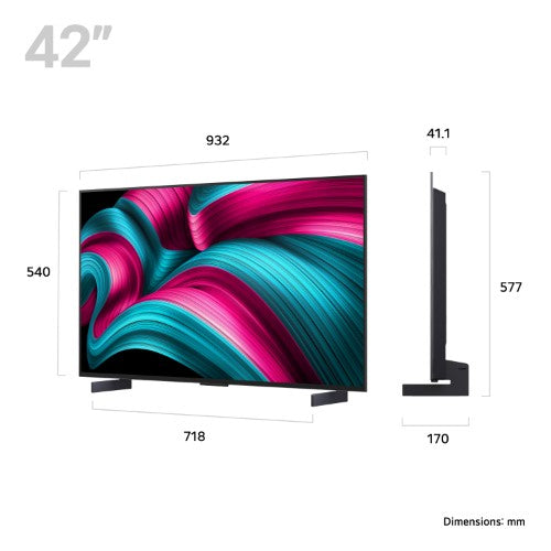 LG OLED42C55LA.AEK TV 106.7 cm (42") 4K Ultra HD Smart TV Wi-Fi Metallic