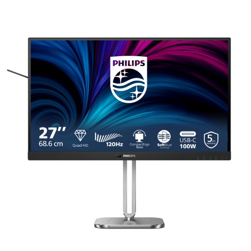 Philips 27B2U4601/00 computer monitor 68.6 cm (27") 2560 x 1440 pixels Quad HD LCD Grey