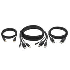 Tripp Lite DisplayPort KVM Cable Kit - DP, USB, 3.5 mm Audio (3xM/3xM) + USB (M/M) + DP (M/M), 4K, 6 ft. (1.83 m), Black