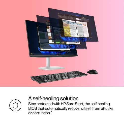 HP EliteStudio 8 G1i AI PC Wolf Pro Security Edition Intel Core Ultra 5 235 60.5 cm (23.8") 1920 x 1080 pixels Touchscreen All-in-One PC 16 GB DDR5-SDRAM 512 GB SSD Windows 11 Pro Wi-Fi 7 (802.11be) Silver