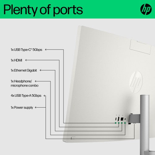 HP 24 -cr0047na PC Intel® Core™ i5 i5-1335U 60.5 cm (23.8") 1920 x 1080 pixels All-in-One PC 8 GB DDR4-SDRAM 512 GB SSD Windows 11 Home Wi-Fi 6 (802.11ax) White