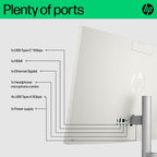 HP 24 -cr0063na PC Intel® Core™ i3 i3-N300 60.5 cm (23.8") 1920 x 1080 pixels All-in-One PC 8 GB DDR4-SDRAM 256 GB SSD Windows 11 Home Wi-Fi 6 (802.11ax) White