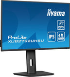iiyama ProLite 27’’ IPS panel technology, ultra slim monitor featuring 4K resolution, Dynamic Power Saving (DPS) and height adjustable stand