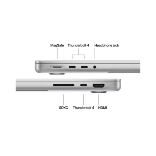 Apple MacBook Pro 14-inch : M4 Pro chip with 12-core CPU and 16‑core GPU, 24GB, 512GB SSD - Silver