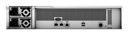 Synology RackStation RS2423+ NAS/storage server Rack (2U) Ryzen Embedded V1780B 8 GB DDR4 0 TB DiskStation Manager Black, Grey