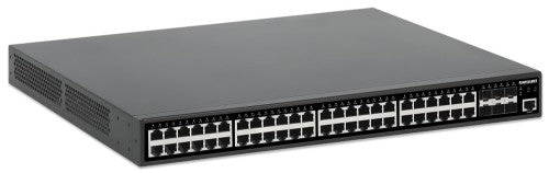Intellinet 48-Port Gigabit Ethernet PoE+ Layer 2+ Managed Switch with Six 10G SFP+ Uplinks IEEE 802.3at/af (PoE+/PoE) Compliant, 450 W PoE Power Budget, Layer 2+/Layer 3 Lite, 6 x 10G SFP+ Open (with UK power cord)