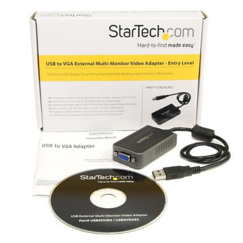 StarTech.com USB 2.0 to VGA Adapter, USB to VGA Monitor Converter for Windows, 1440x900 (no support for macOS/ChromeOS/Linux) - TAA