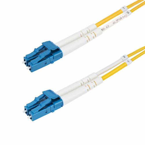 StarTech.com 5m (16.4ft) LC to LC (UPC) OS2 Single Mode Duplex Fiber Optic Cable, 9/125µm, 100G, Bend Insensitive, Low Insertion Loss - LSZH Fiber Jumper Cord