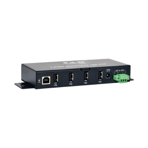 Tripp Lite U223-004-IND 4-Port Industrial-Grade USB 2.0 Hub - 15 kV ESD Immunity, Metal Housing, Mountable